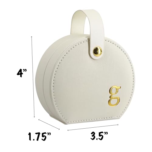 COLLECTIVE HOME Small Travel Jewelry Case for Women, Detachable Handle (g) - color: g