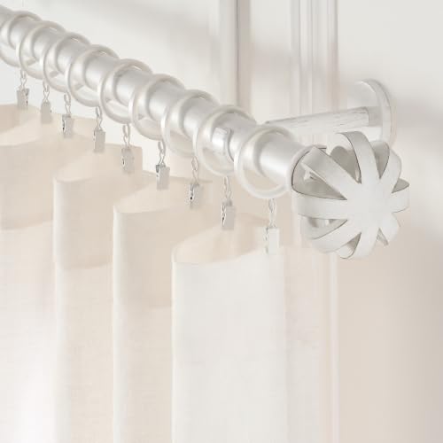 Cambria Designer 2" Weathered White Quiet Glide Curtain Rings 18 Pack - color: Weathered White, size: Large 2 in