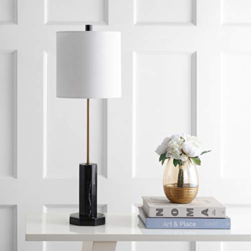 SAFAVIEH Lighting Collection Zackary Modern Black/ Brass Gold 31-inch Bedroom Living Room Home Office Desk Nightstand Table Lamp (LED Bulb Included)