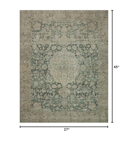 Loloi Magnolia Home Sinclair Jade/Sand 2'-3" x 3'-9" Accent Rug - color: Jade / Sand, size: 2'3" x 3'9" (Rectangular)