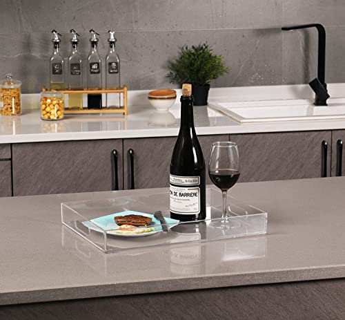 Sooyee Clear Acrylic Serving Tray, 16" x 12" - color: Clear