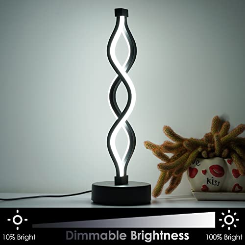 NUÜR Bedside Lamps Set of 2, Black Lamps for Living Room, Dimmable LED Nightstand Lamp, Small Nightstand Lamp for Bedroom, Home, Living Room, Office - color: Black 2 Pack