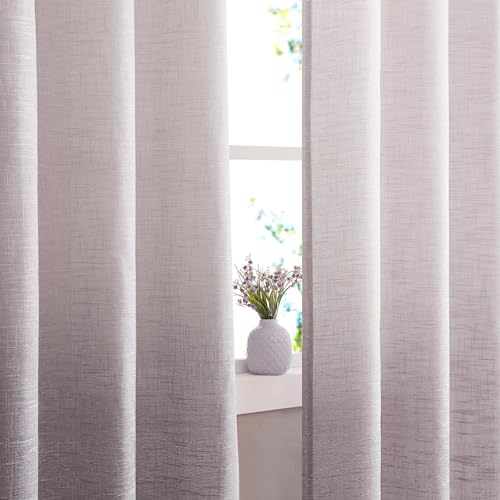 Central Park Ombre Semi Sheer Curtain, Cream White to Lavender, 40"x63"x2 - color: Lavender/ Purple, size: 40"W x 63"L (Pack of 2)