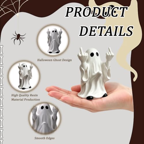 Halloween Finger Ghost Figurine Scary Ghost Resin Statues 1 Pcs - color: Styl 19