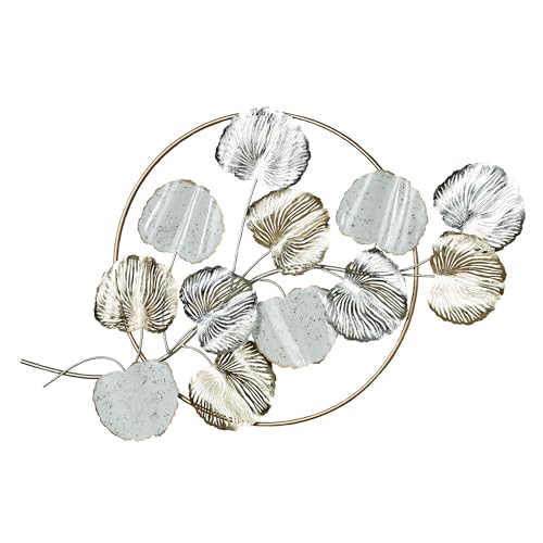 Touch of Class Metallic Splendor Metal Wall Art, Gold, Silver, White