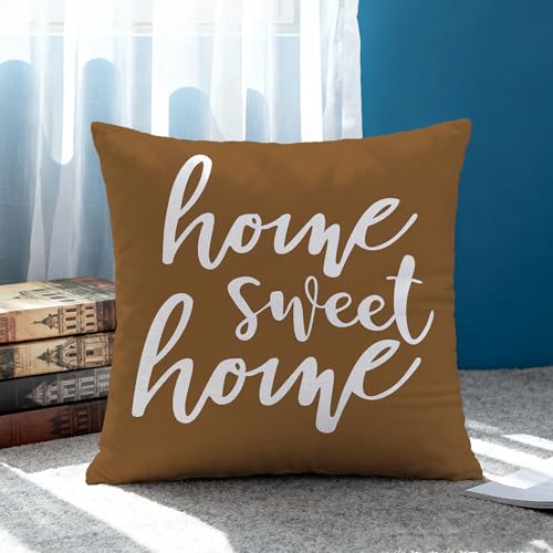 Hexagram Throw Pillow Covers 16x16, Brown Outdoor Pillow Covers Set of 4 - color: Coffee, size: 16" x 16" (Pack of 4)