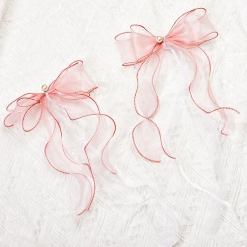 White Lace Bow Curtain Tiebacks 6-Pack, Vine Floral Curtain Holdbacks - color: Pink