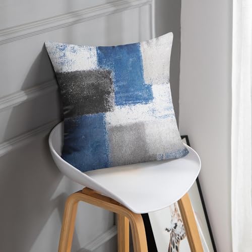 Britimes Throw Pillow Covers Set of 2, 18 x 18 Inch, Blue Grey - color: Blue Grey, size: 18" x 18" (Pack of 2)
