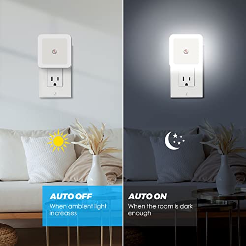 Sujeet Night Light, Night Lights Plug into Wall 8-Pack, Nightlight Plug in Night Light, Dusk to Dawn Night Lamp Led (Soft White) - color: Daylight White