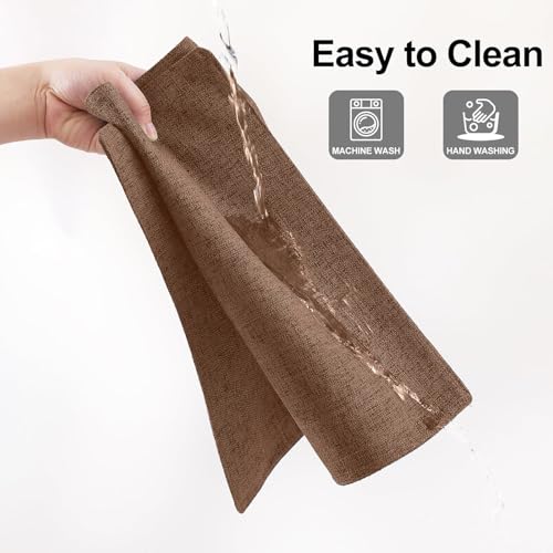 Homaxy Cloths Placemats for Dining Table Set of 6, 13" x 19", Brown - color: Brown, size: Placemats Set of 6