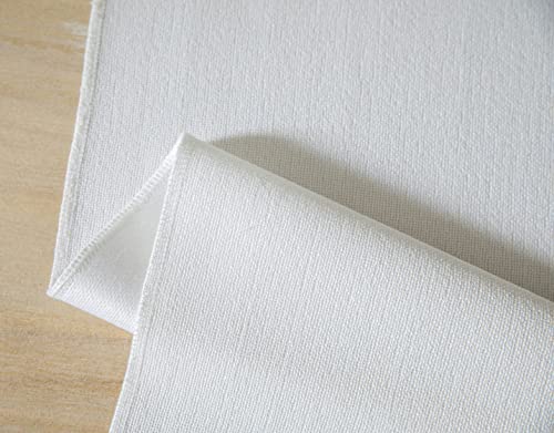 ZeeMart White Table Runners 90 Inches Long, Burlap Linen Style Rustic Farmhouse Table Runner, Long Boho Dining Table Runner, 13x90 Inches, White - color: Classic Burlap/White, size: 90" x 13" (Rectangular)