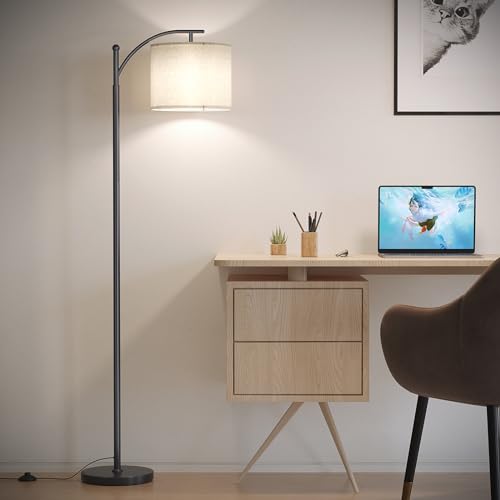 SUNMORY Arc Floor Lamp, Smart APP Remote Control Standing RGB Lamp - color: Black RGB