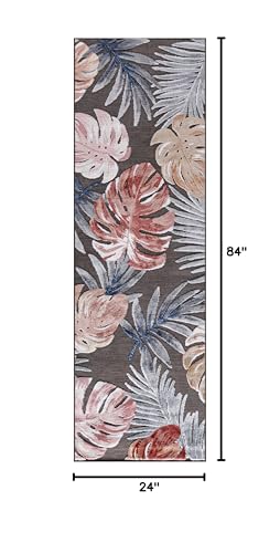 CAMILSON Runner Outdoor Rugs Oriental Retro Traditional Floral Medallion Area Rug 2x7 Non-Shedding Stain Resistant Indoor Carpet for Bathroom Hallway Kitchen Office (2 x 7 / Brown) - color: 3002 Brown, size: 2' x 7' (Rectangular)