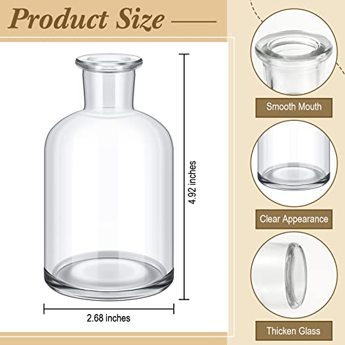 Lallisa 30 Pcs 4.9 Inches Small Glass Bud Vases Bulk Mini, Clear - size: 4.9 Inches