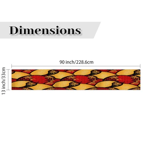 AUUXVA Japanese Table Runner 13x90in Red Asian Table Runner for Dining Table Durable Luxury Dresser Scarf Tabletop Cloth for Holiday New Year Japanese Party Decorations Oriental Decor - color: Japanese Bamboo, size: 13x90(in)