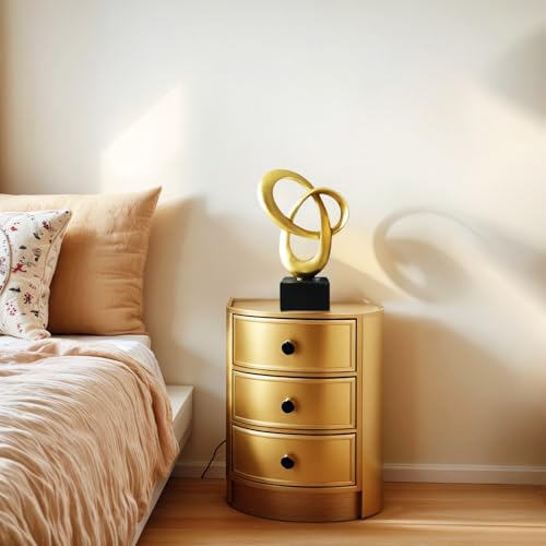 Dosker Abstract Sculpture Knot Decor Mobius Stripe Statue (Gold) - color: Gold