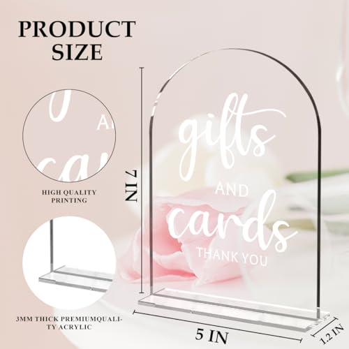 2 Pcs Wedding Sign Decor, Ceremony Sign, Wedding Sign for Reception & Event Party,Bridal Shower Decorations, Wedding Table Sign Accessories for Anniversary and Event 5x7 Inch - color: 2PcsGifts