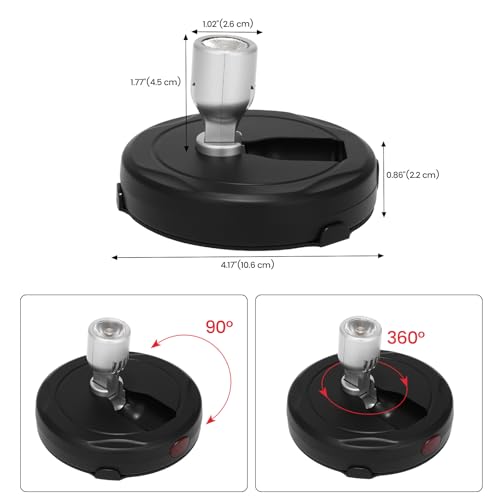 LED Spotlight Battery Operated, Accent Light for Indoor Plant Tree - color: Black+Silver