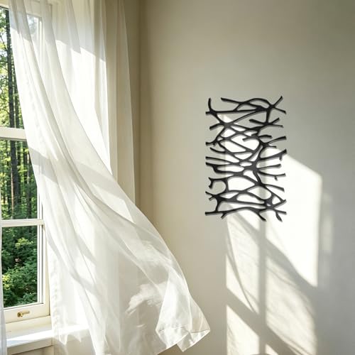 Slickss Abstract Tree Wall Art Black Metal Wall Decor