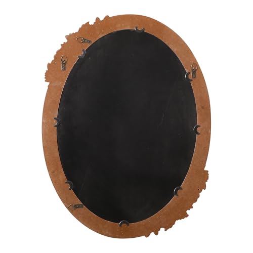 Rustic Oval Mirror 30 x 23 inch, Handmade Distressed White