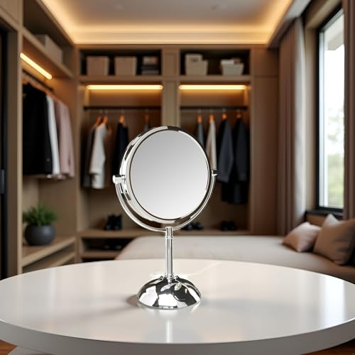 JERDON Lighted Makeup Mirror with 8X Magnification - Chrome - HL8808CL - color: Chrome