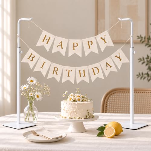 pickpiff 2-Pack Adjustable Table Banner Stands & Purse Holders, White - color: White, size: 2 Pack