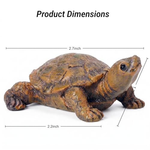 2-Pack Mini Turtle Figurines, Outdoor Resin Garden Statues