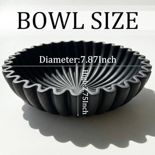 Decorative Bowls for Home Decor (Black, 7.9''x 3'') - color: Black, size: 7.9''x 3''
