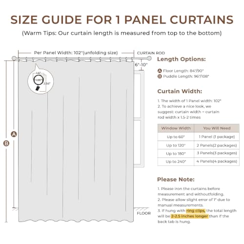 INOVADAY Linen Textured 100% Blackout Sliding Door Curtains 102x90 Beige - color: Beige, size: 102"W x 90"L (Pack of 1)