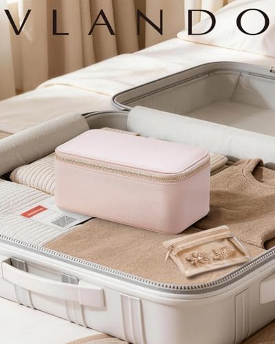 VLANDO Jewelry Organizer with Clear 12 Velvet Bags,Pink - color: 12PCS-Pink