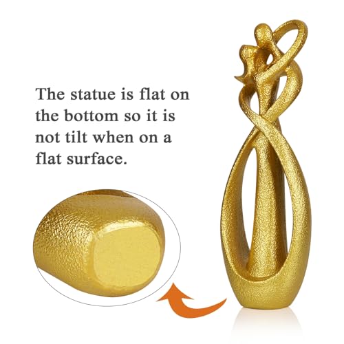 Trycooling Kissing Lovers Statue Abstract Sculpture, Gold, Large - color: Gold, size: Large