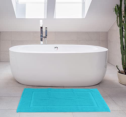Utopia Towels Cotton Bath Mat, 21x34 in, 2 Pack, Turquoise - color: Turquoise, size: 2 Bath Mats