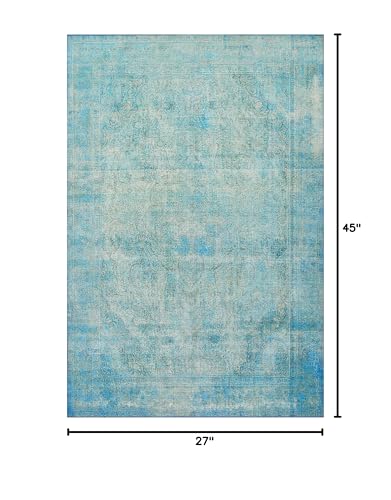 Loloi Loren Aqua 2'-3" x 3'-9" Accent Rug - color: Aqua, size: 2'3" x 3'9" (Rectangular)