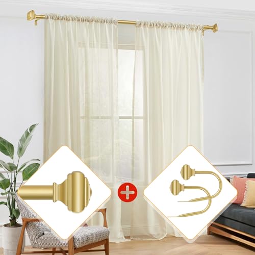 USFOOK Gold Curtain Holdbacks, Decorative Drapery Tiebacks, 2 Pack/1 Pair - color: Gold