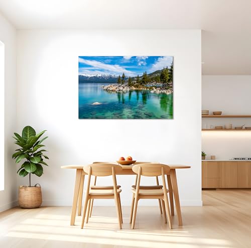 YIOZHAOFH Mountains Lake Tahoe Wall Art for Living Room Framed Landscape Picture Wall Decor Nature Canvas Print Posters National Park Scenery Framed Artwork for Home Office(16" L x 24" W) - color: YZ-NAPARK-08, size: 16"L x 24"W