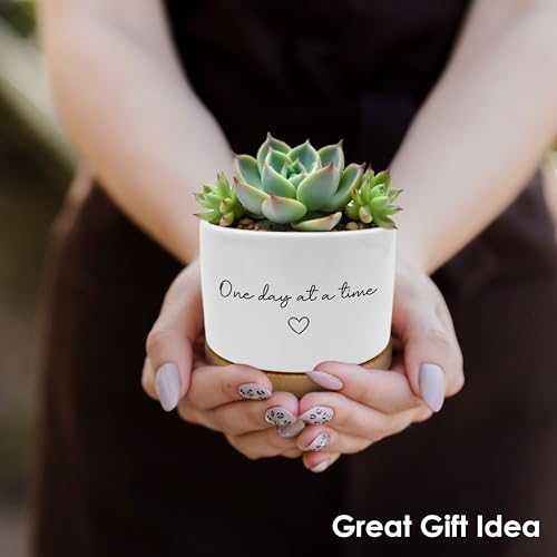 Inspirational Mental Health Gifts Plant Pots Planters - color: Style a -S