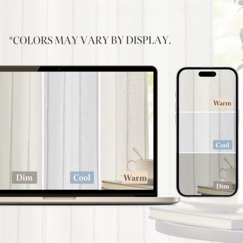 jinchan Stripe Linen Window Valance Curtain, 50x16, 1 Panel, Grey - color: Nautical Striped Grey on White, size: 50"W x 16"L (Pack of 1)