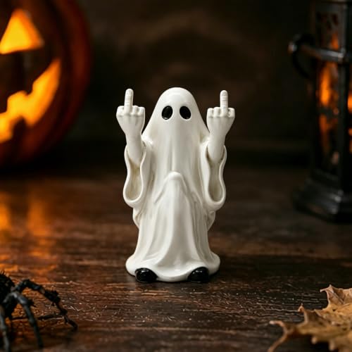 Halloween Finger Ghost Figurine Scary Ghost Resin Statues 1 Pcs - color: Styl 19