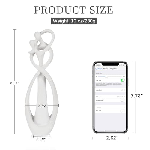 Trycooling Kissing Lovers Statue Abstract Sculpture, White, Small - color: White, size: Small