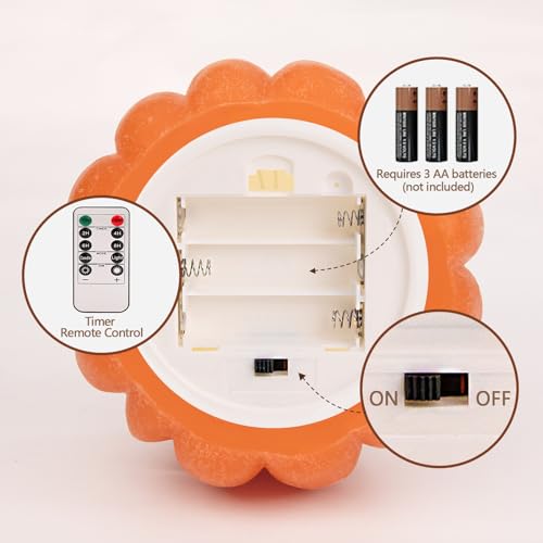 Fall Decorations for Home - Flickering Flameless Wax Pumpkin LED Candle