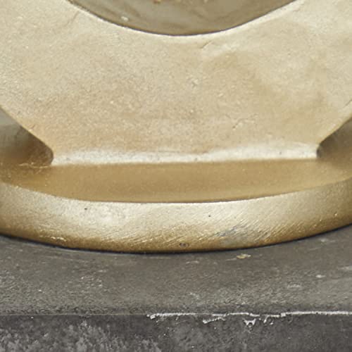 Deco 79 Polystone Abstract Decorative Sculpture Link Home Decor Statue with Black Base, Accent Figurine 11" x 4" x 17", Gold - size: 11" x 4" x 17"