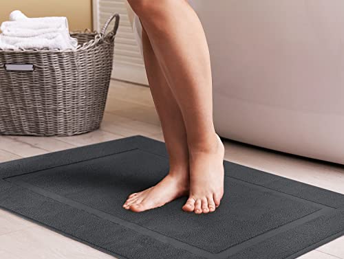 Utopia Towels Cotton Bath Mat, 21x34 in, 2 Pack, Grey - color: Grey, size: 2 Bath Mats