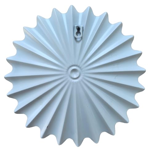Metal Wall Sculpture,13.6‘’ Distressed Radial Sunburst Wall Art Decor - color: 051B-Deep Gradient Green