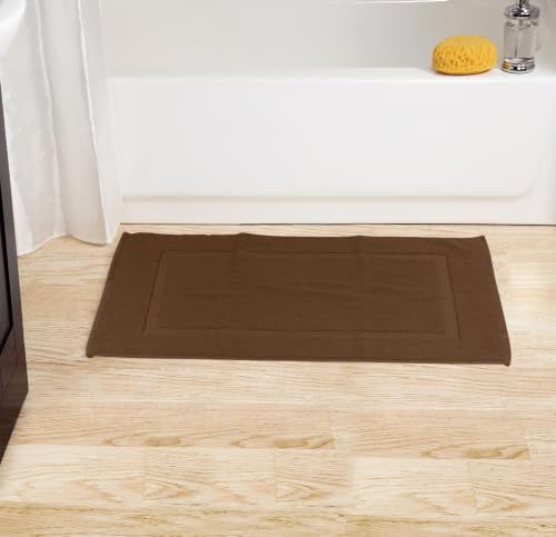 Utopia Towels Cotton Bath Mat, 21x34 in, 2 Pack, Dark Brown - color: Brown, size: 2 Bath Mats
