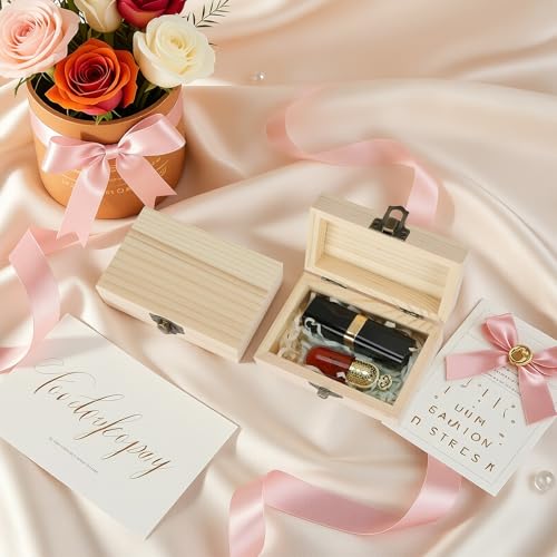 Small Unfinished Wooden Storage Box (Small 4.3 * 2.7 * 1.9 Inch) - size: Small 4.3*2.7*1.9 Inch