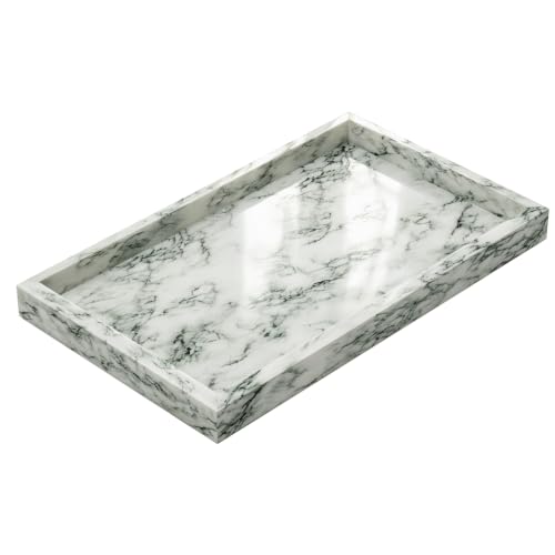 Decorative Natural Marble Vanity Trays,11.8x7.9x1.2in,Cyan Green - color: Cyan Green Texture