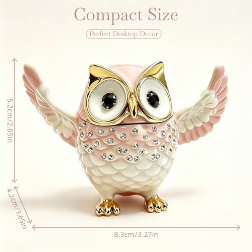 Owl Jewelry Box Metal Vintage Trinket Storage Box Decorative Home Decor - color: Owl