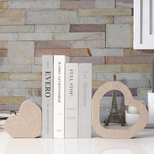 Book Ends for Shelves, Resin Decorative Bookends for Heavy Books - style: 808 (Sandstone )