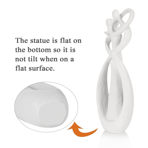 Trycooling Kissing Lovers Statue Abstract Sculpture, White, Large - color: White, size: Large