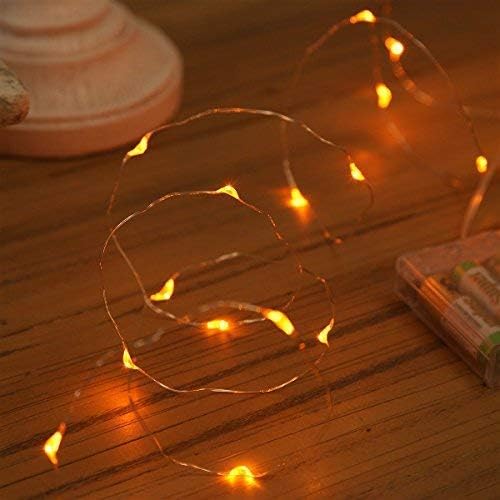 XINKAITE Waterproof LED Fairy String Lights - Starry DIY Decoration for Indoor & Outdoor Parties, Christmas, Holidays (10FT/3Meters, Orange) - color: Orange, size: 10 ft
